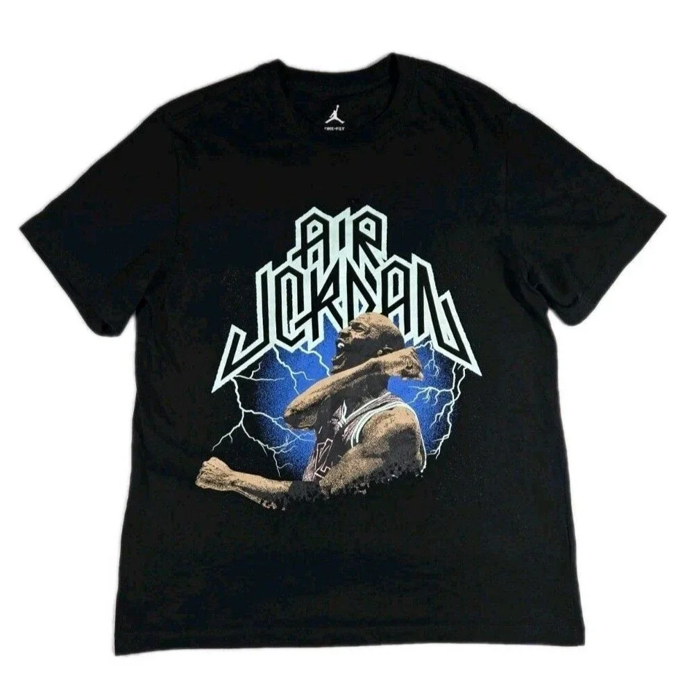 Mens Air Jordan Short Sleeve T Shirt Large Black